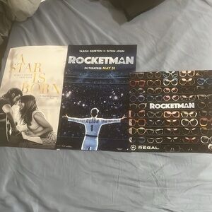A Star is Born & Rocketman 3 Movie Posters ORIGIN New